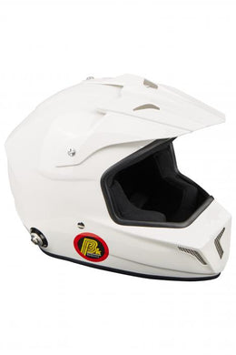 Beltenick halvhjelm Crosscart FIA 8859-2015 med anker, hvit